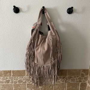 Johnny Was Elodie Plain Bag, Suede Fringe